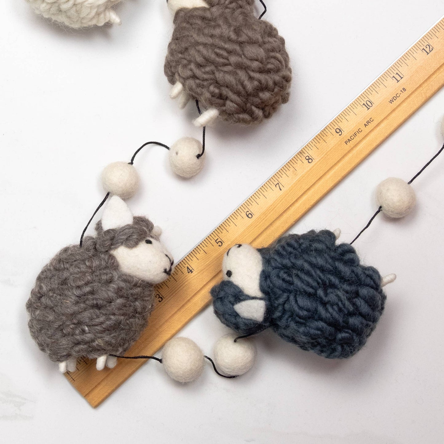 Sheep (Natural) Felt Garland by The Winding Road