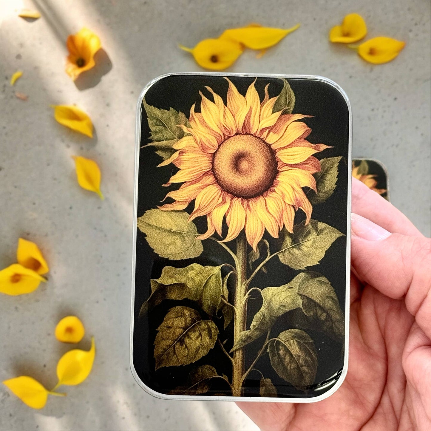 Beautiful Sunflower Tin from Firefly Notes