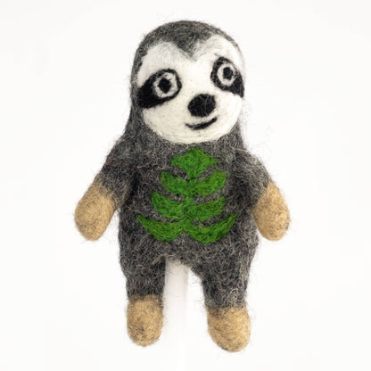 Sloth Felt Finger Puppets by The Winding Road