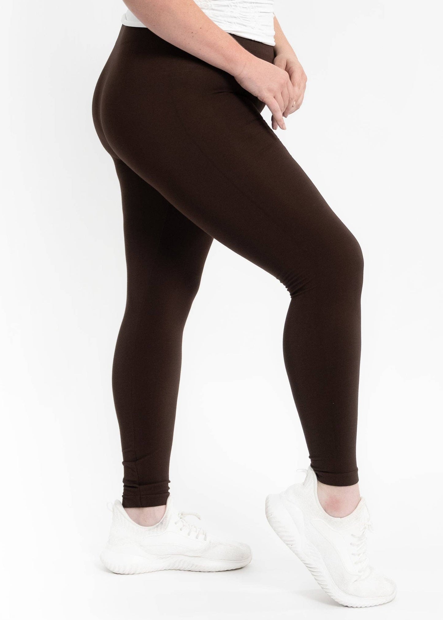 PLUS High-Waist Full Length Leggings by Elietian