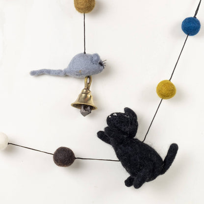 Cat Felt Garland by The Winding Road