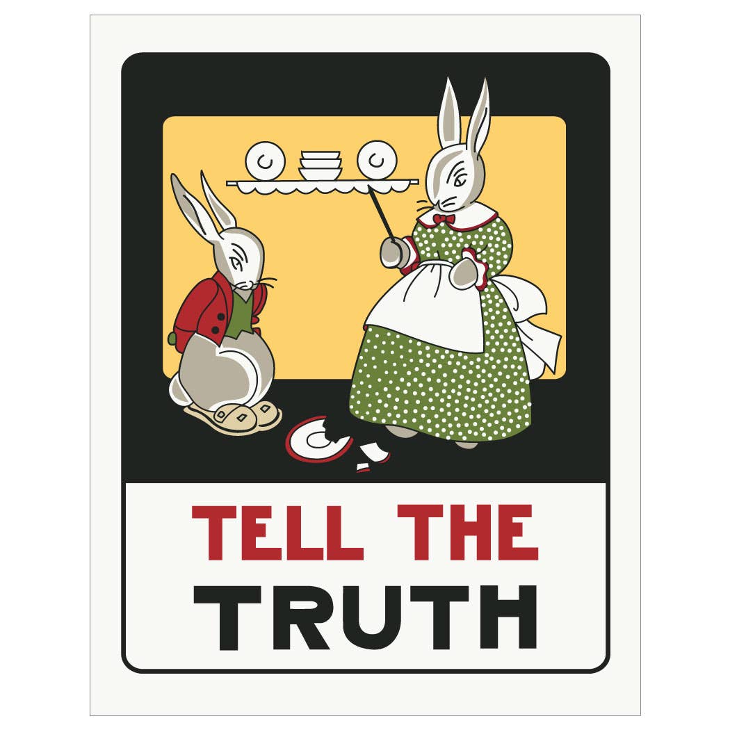 Tell The Truth Bunnies Magnet by Fridgedoor