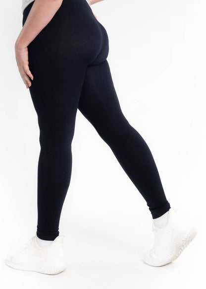 PLUS High-Waist Full Length Leggings by Elietian