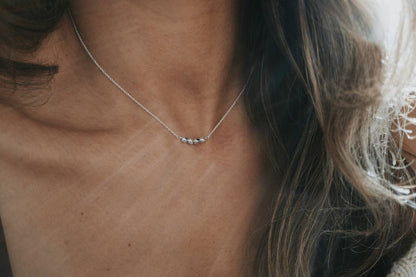 May You Be Happy Sterling Silver Necklace by Becoming Jewelry