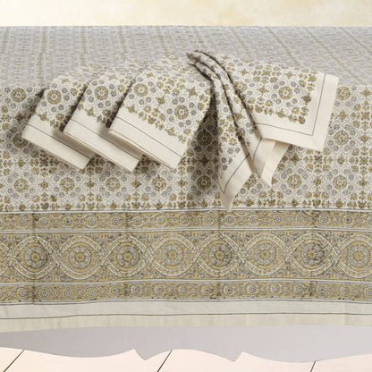LILY Napkin Hand Block Printed Cotton (set of 4) from Sustainable Threads