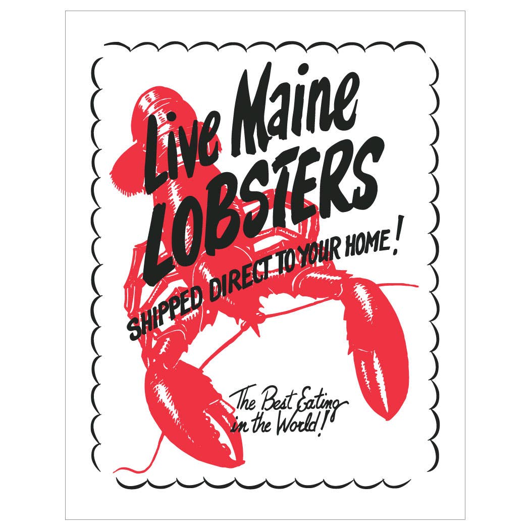 Live Maine Lobsters Retro Magnet by Fridgedoor