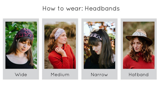 Chrysanthemum (black ink) Headband by Windsparrow Studio