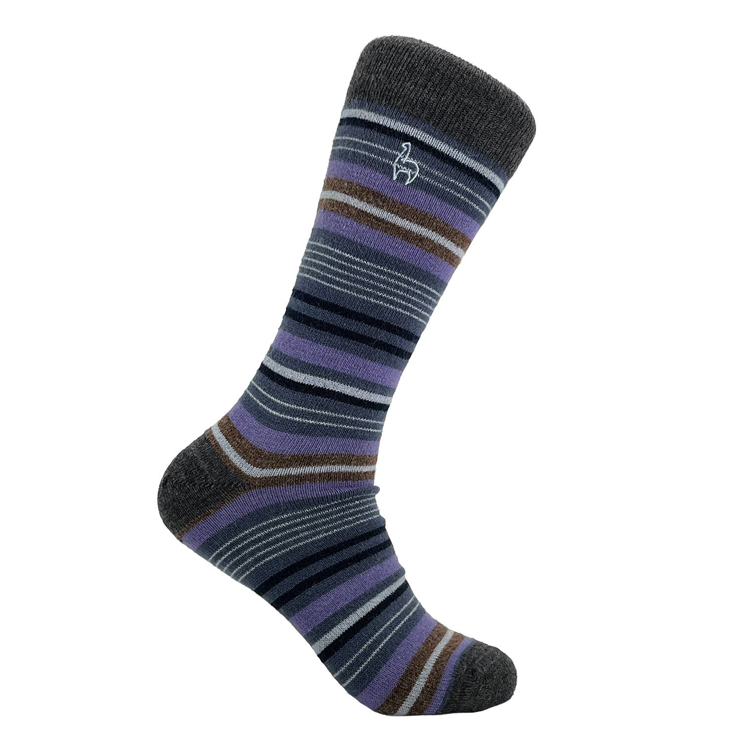Dahlia Stripe Alpaca Socks by Shupaca Alpaca - Maine Yarn & Fiber Supply