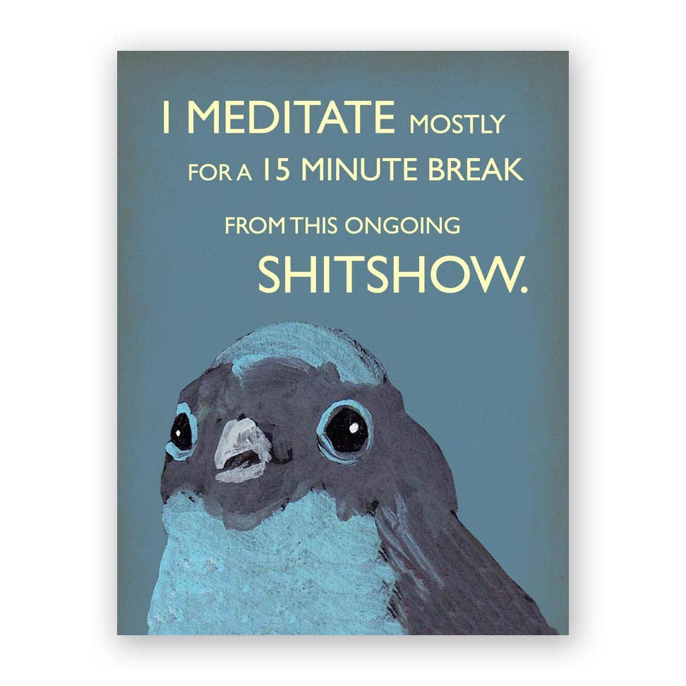 Meditate - Greeting Card by The Mincing Mockingbird - Maine Yarn & Fiber Supply