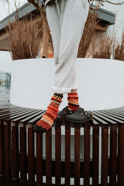 Save 20% - Fire Cotton Crew Socks by Solmate Socks - Maine Yarn & Fiber Supply