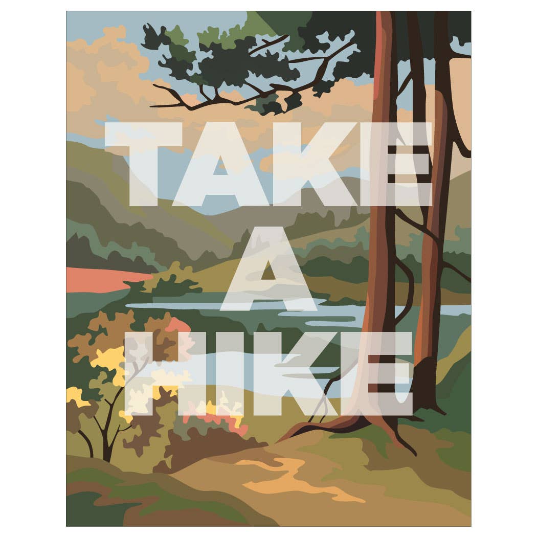 Take A Hike Woodland Scene Magnet by Fridgedoor