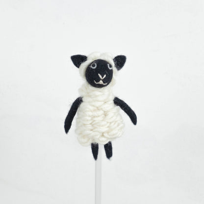 Sheep Felt Finger Puppets by The Winding Road