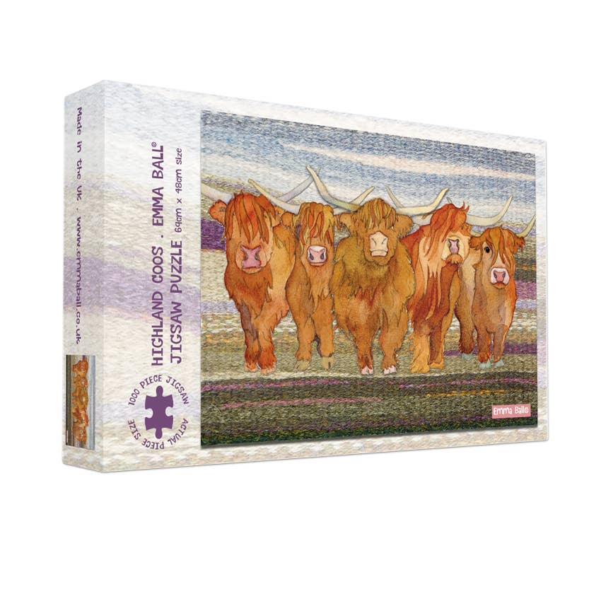 Highland Cow 1000 Piece Boxed Jigsaw Puzzle from Emma Ball Ltd