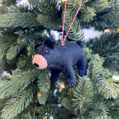 Black Bear Felt Wool Wool Ornament from Ornaments 4 Orphans