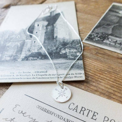 Compass Sterling Silver Necklace by Becoming Jewelry