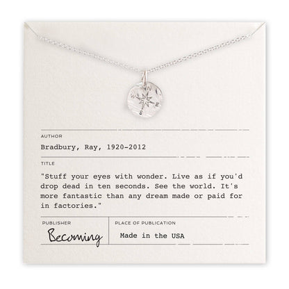 Compass Sterling Silver Necklace by Becoming Jewelry