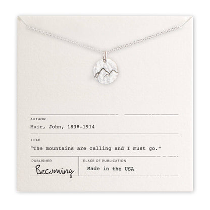 Mountains Are Calling Sterling Silver Necklace by Becoming Jewelry