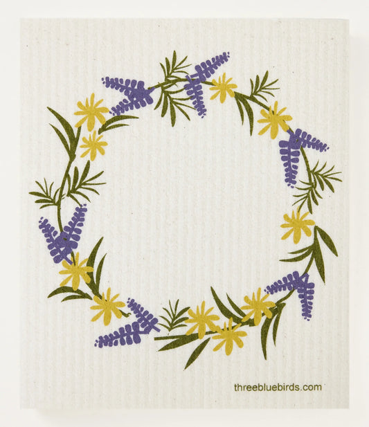 Summer Wreath - Swedish Dishcloths by Three Blue Birds - Maine Yarn & Fiber Supply