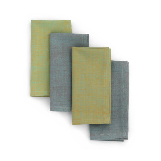 Patina Napkin Hand Woven Cotton (set of 4) from Sustainable Threads - Maine Yarn & Fiber Supply