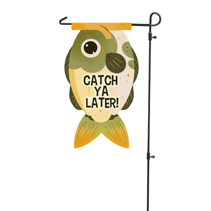 Welcome / Catch Ya Later Fish Garden Flag from Flags For Good