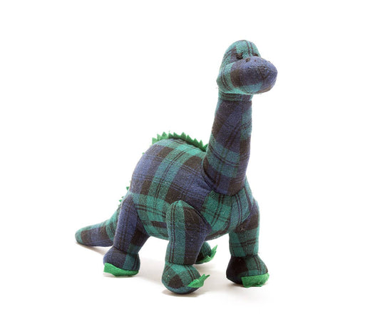 Tartan Diplodocus Dinosaur Plush Toy by Best Years