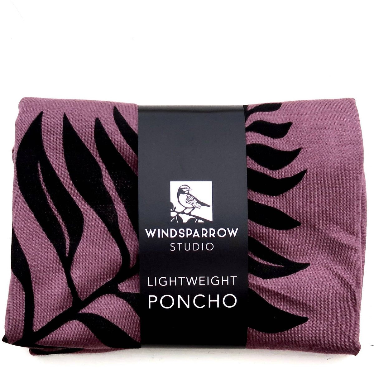 Frond Poncho (black ink) by Windsparrow Studio