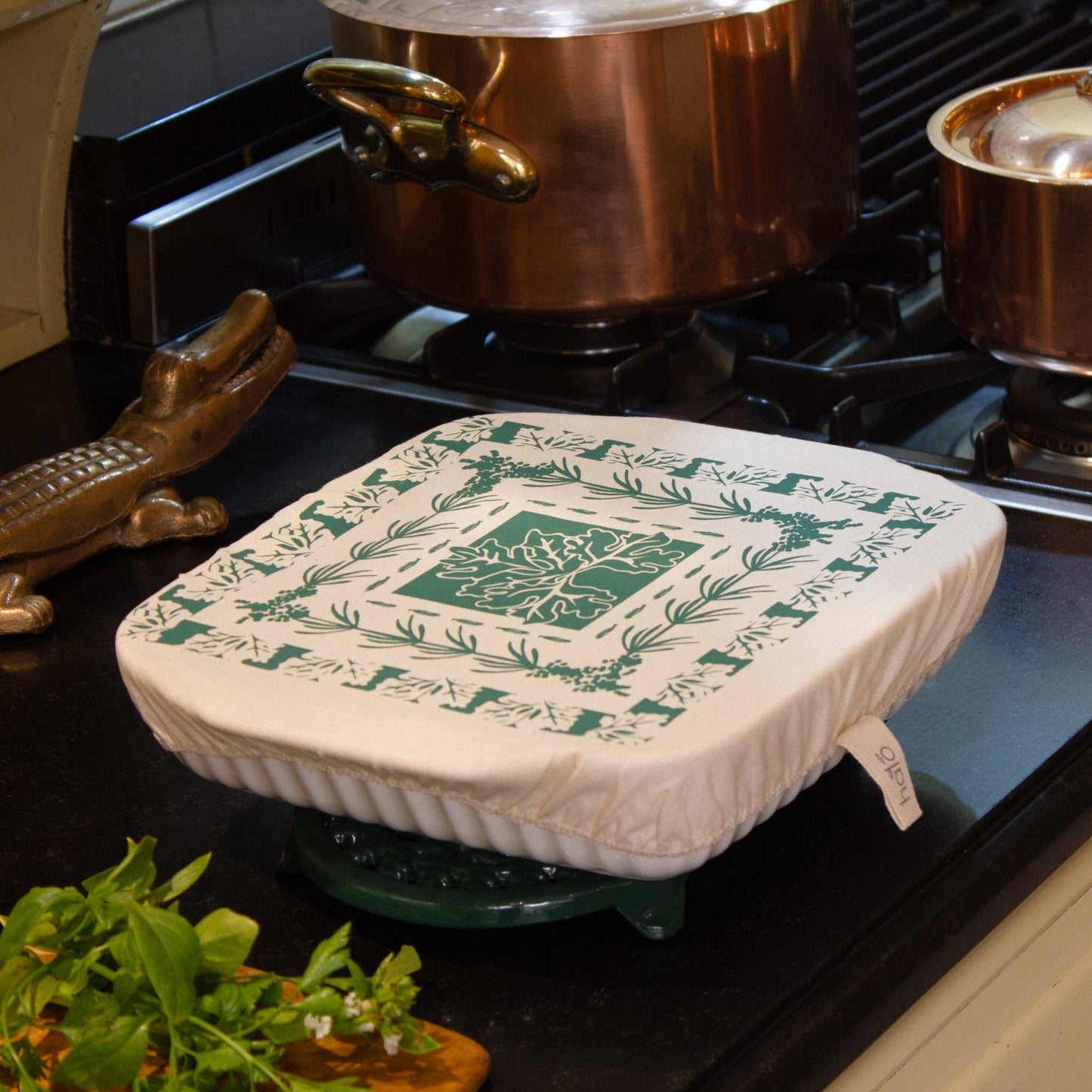 Halo Dish and Casserole Cover Square Herbs
