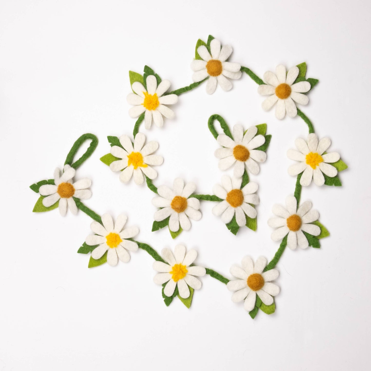 Daisy Felt Flowers Garland by The Winding Road - Maine Yarn & Fiber Supply