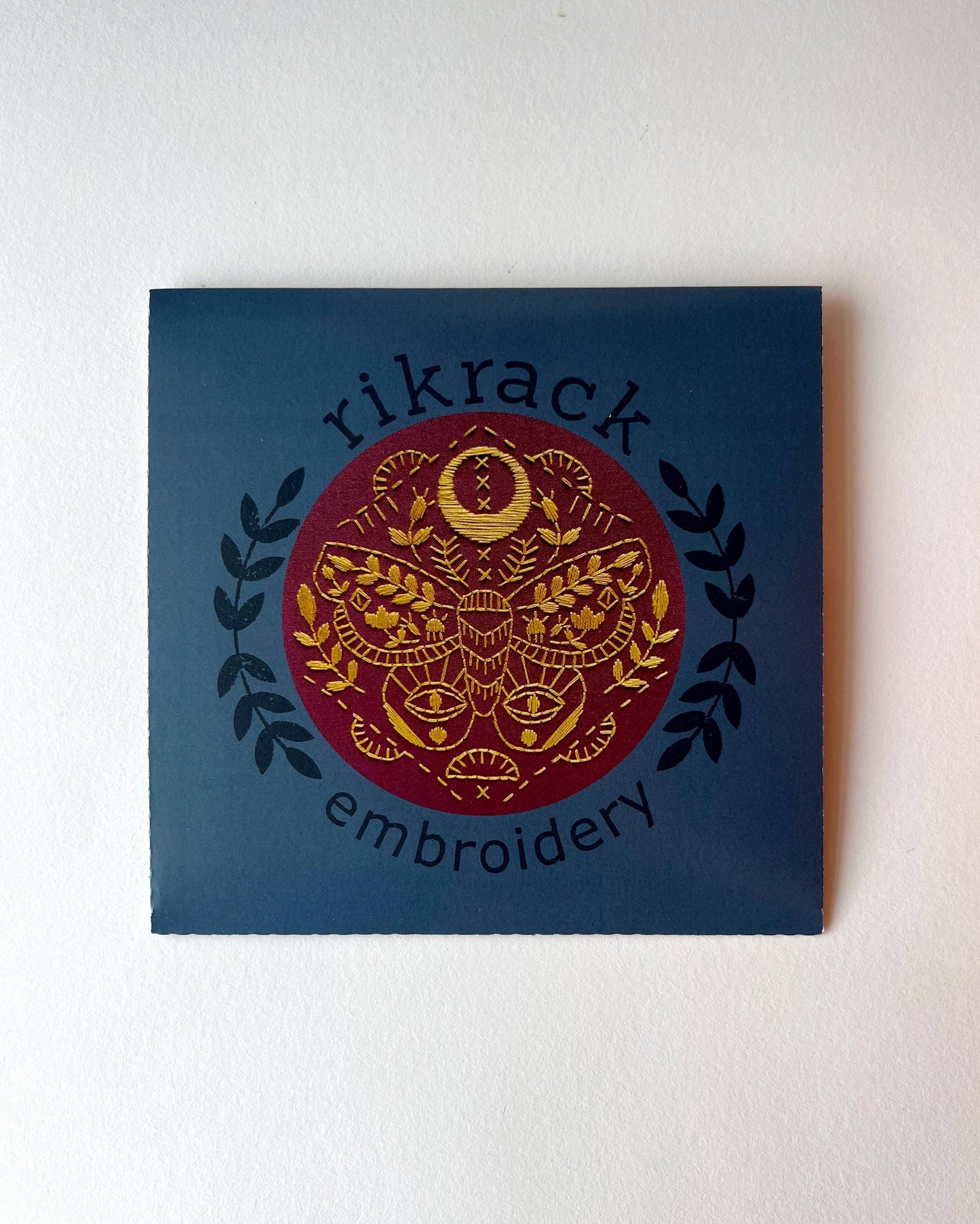 Rikrack - Mythic Moth Embroidery Kit - Maine Yarn & Fiber Supply