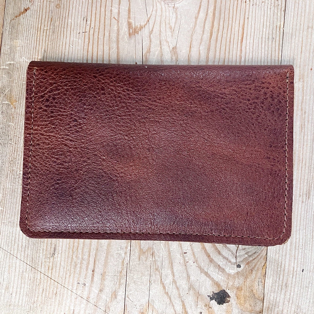 Brown Bison Leather Passport Wallet with Airtag Holder by Rogue Industries