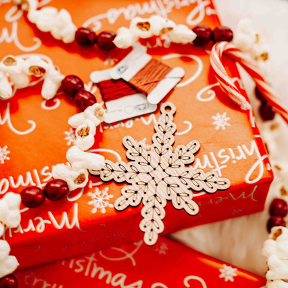 Vintage Snowflake Ornament Embroidery DIY Kit by The HNB House