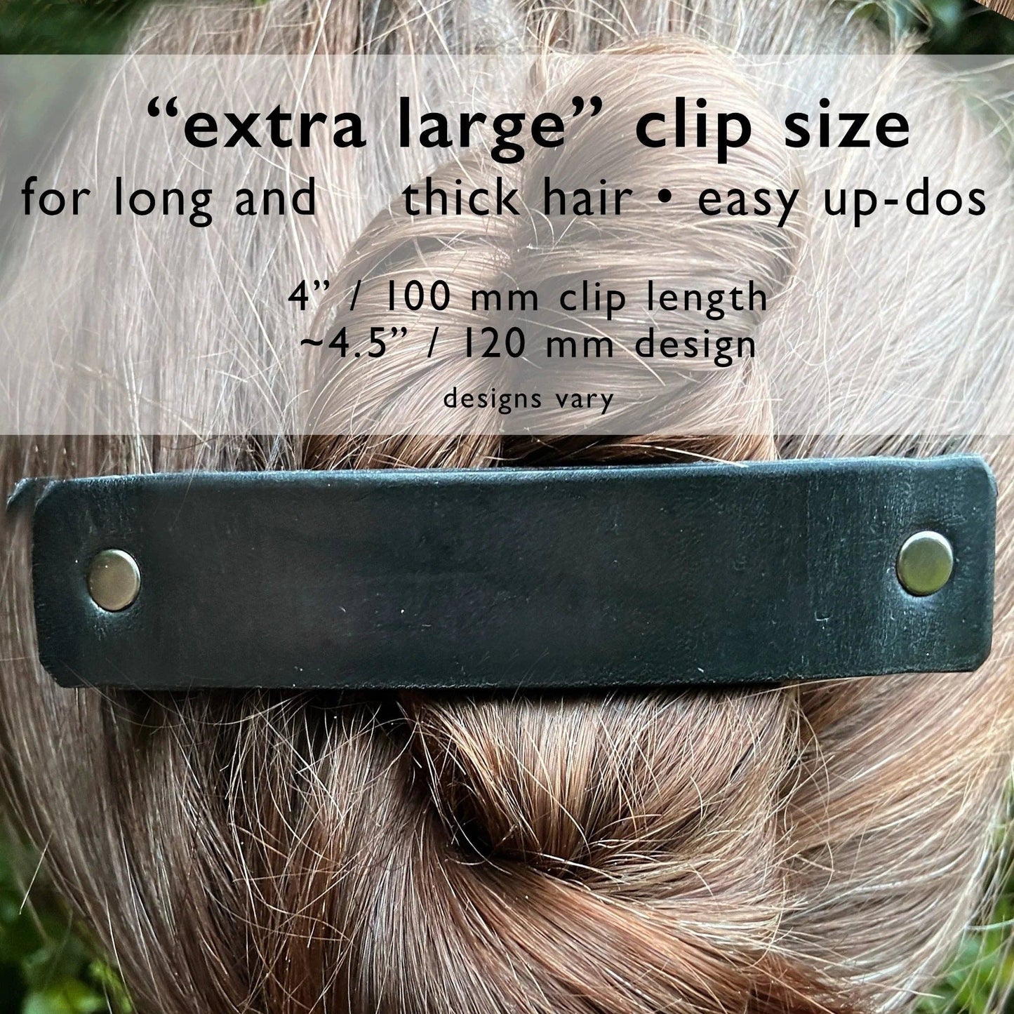 Winter Forest Trees Leather Hair Barrette by PlatypusMax