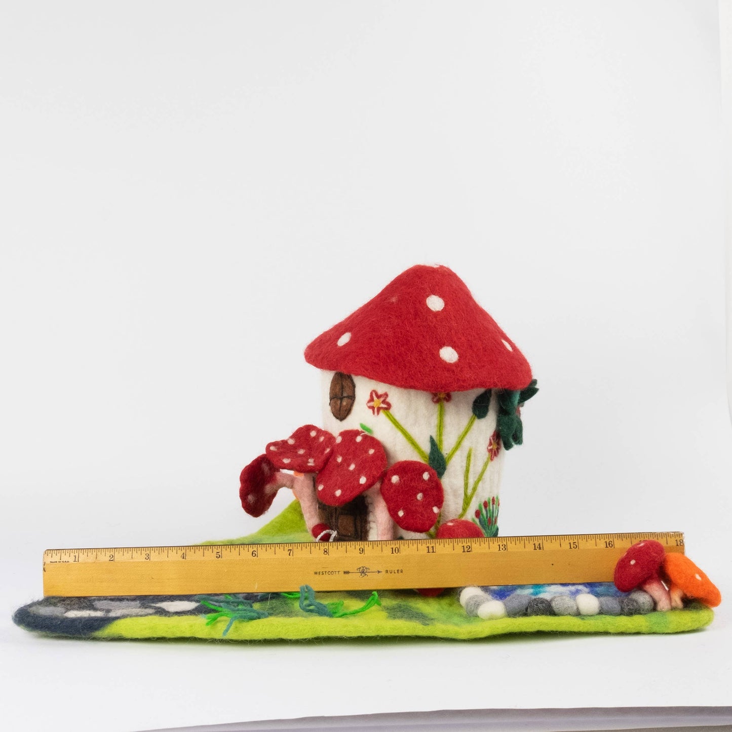 Magic Mushroom Felt Fairy PlayHouse for Finger Puppets from The Winding Road