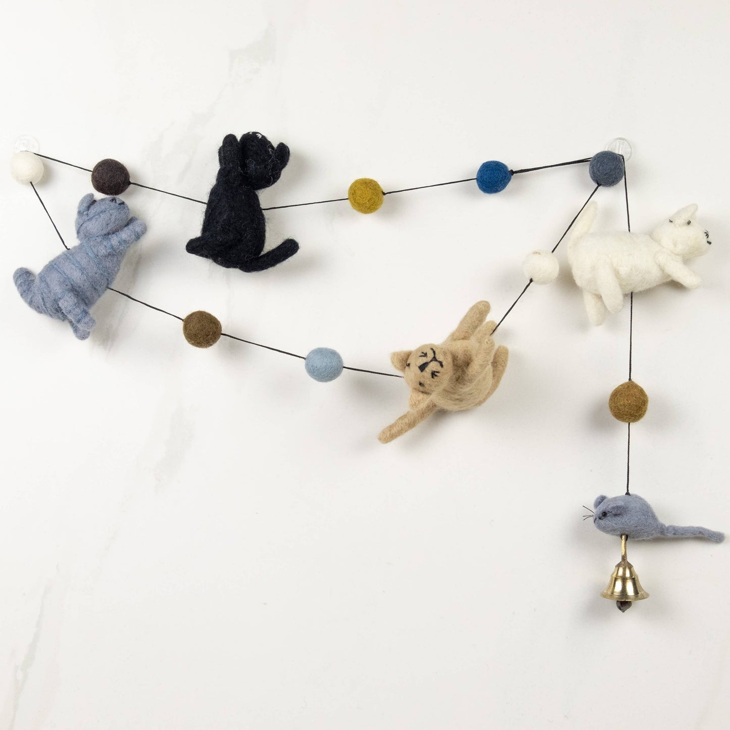 Cat Felt Garland by The Winding Road