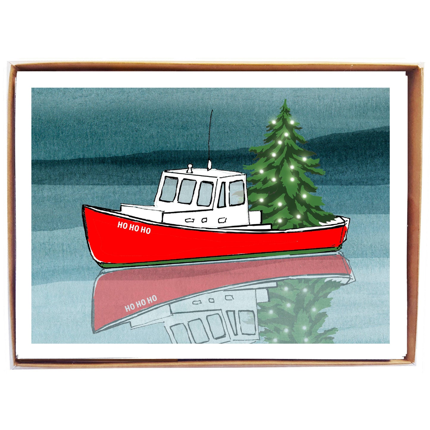 Lobster Boat - Box Card Set by Molly O