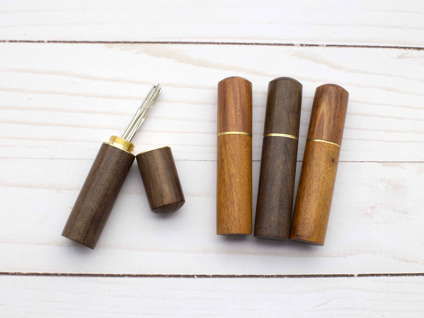 Wooden Darning Needle Storage Cases from Fox & Pine Stitches