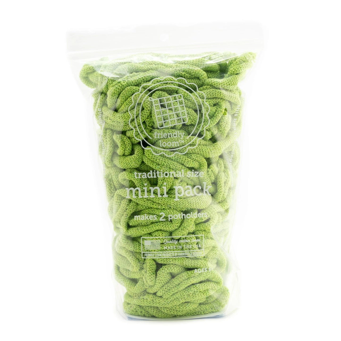 Mini Packs of (Traditional Size) Loops for Friendly Potholder Loom by Harrisville Designs
