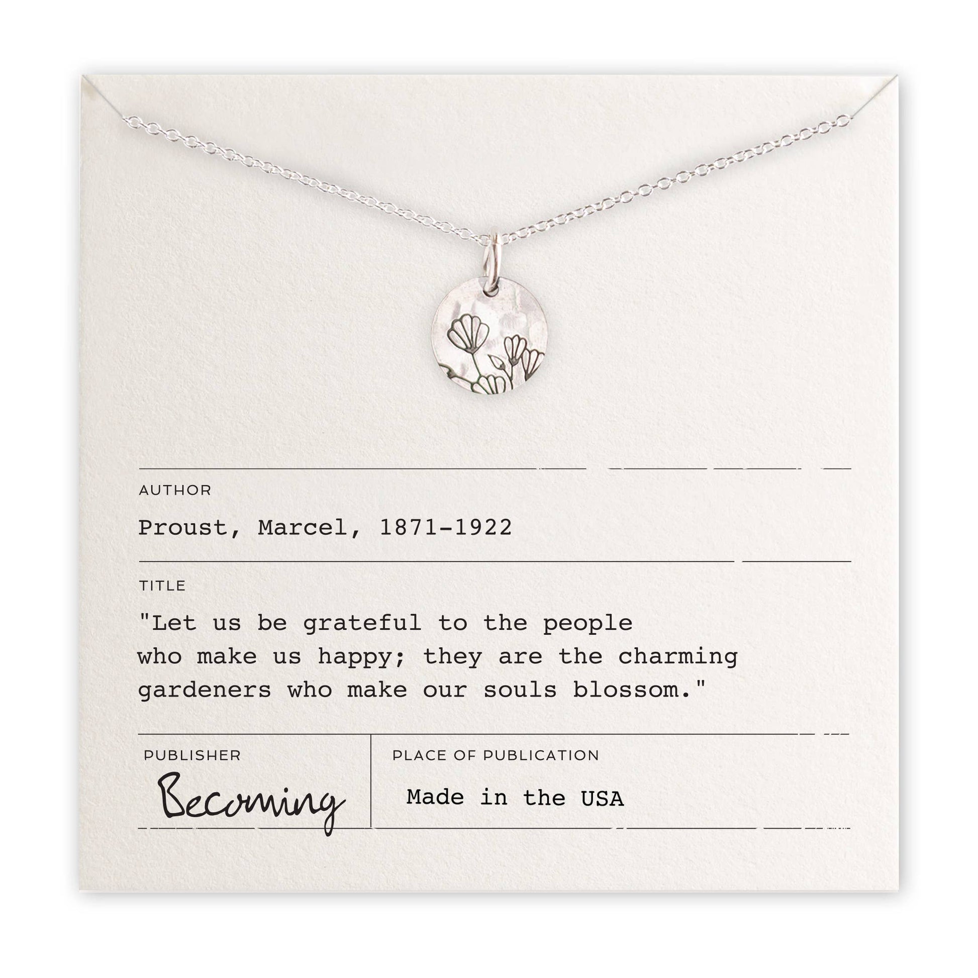 Blossom Sterling Silver Necklace by Becoming Jewelry - Maine Yarn & Fiber Supply