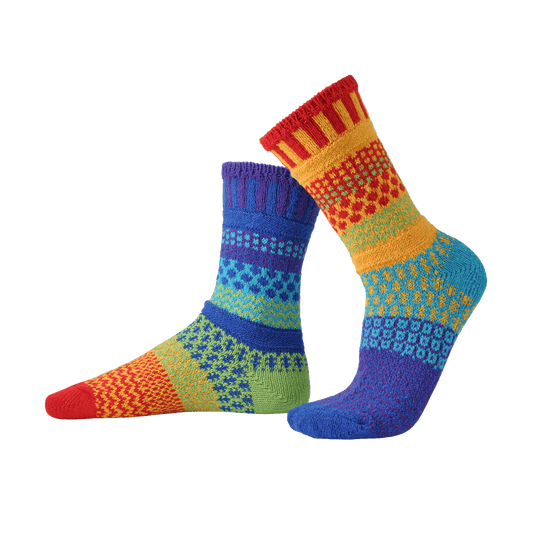 Rainbow Cotton Crew Sock by Solmate