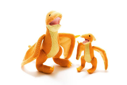 Knitted Pterodactyl Dinosaur Baby Rattle by Best Years