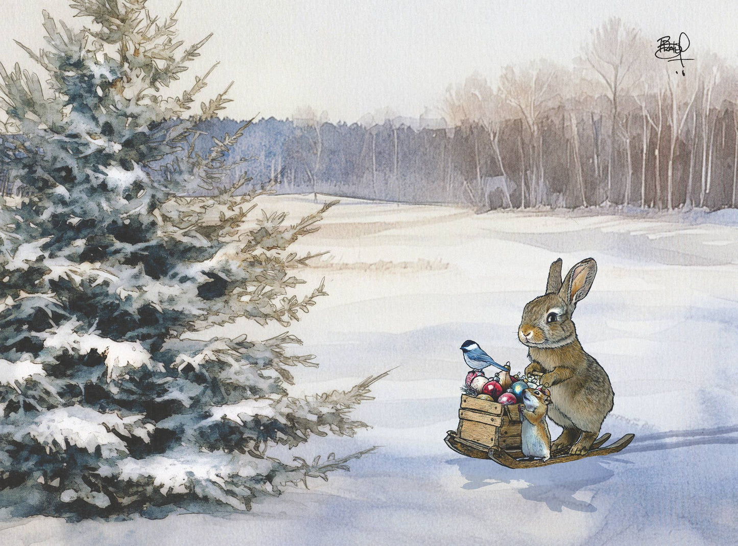 Decorating Committee #367 Greeting Card (blank inside) by Shawn Braley Illustration