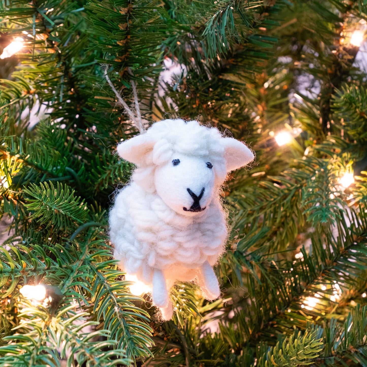 White Sheep Holiday Ornaments by The Winding Road