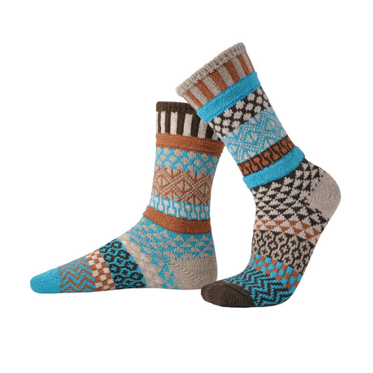 Walnut Wool/Cotton Crew Socks by Solmate Socks