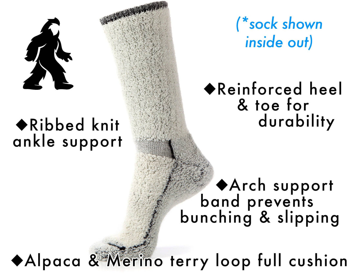 Alpaca & Merino Wool Boot Hiking Socks in Mountaineer from Desert Breeze Distributing