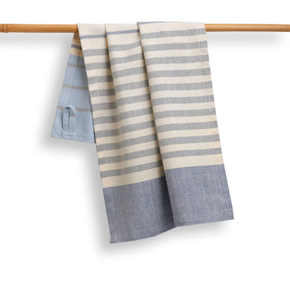 Blue Cheese - Handwoven Fair Trade Cotton Kitchen Towel from Sustainable Threads - Maine Yarn & Fiber Supply