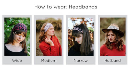 Berry Branch Headband (White Ink) by Windsparrow Studio