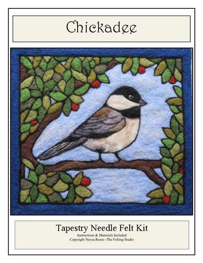 Chickadee Tapestry Felting Kit by The Felting Studio (Neysa Russo)