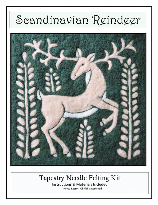 Scandinavian Deer III Tapestry Felting Kit by The Felting Studio (Neysa Russo)