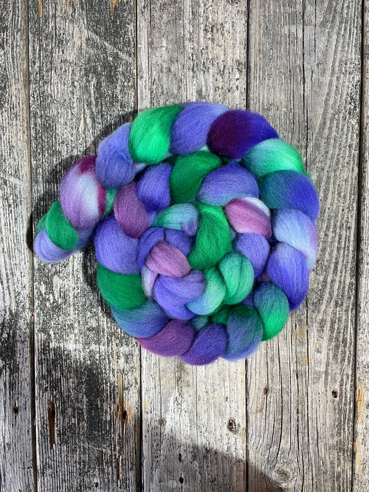 Cotton Roving – braiding, dyeing, spinning and knitting