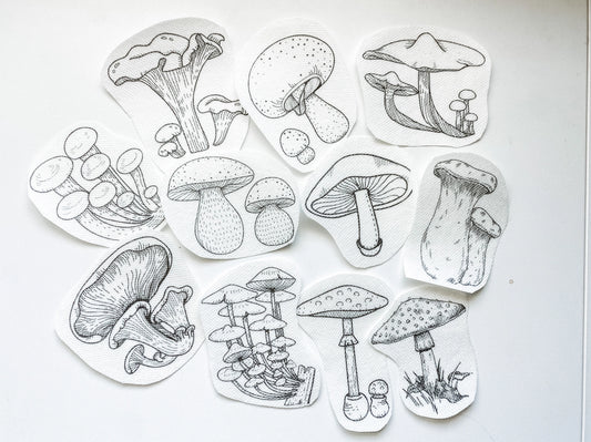Mushrooms Stick & Stitch Pack by Embroider Me WickedP